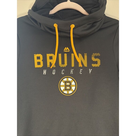 Boston Bruins Majestic ThermaBase Hoodie Sweatshirt – Size Medium NHL Hockey - Picture 2 of 5